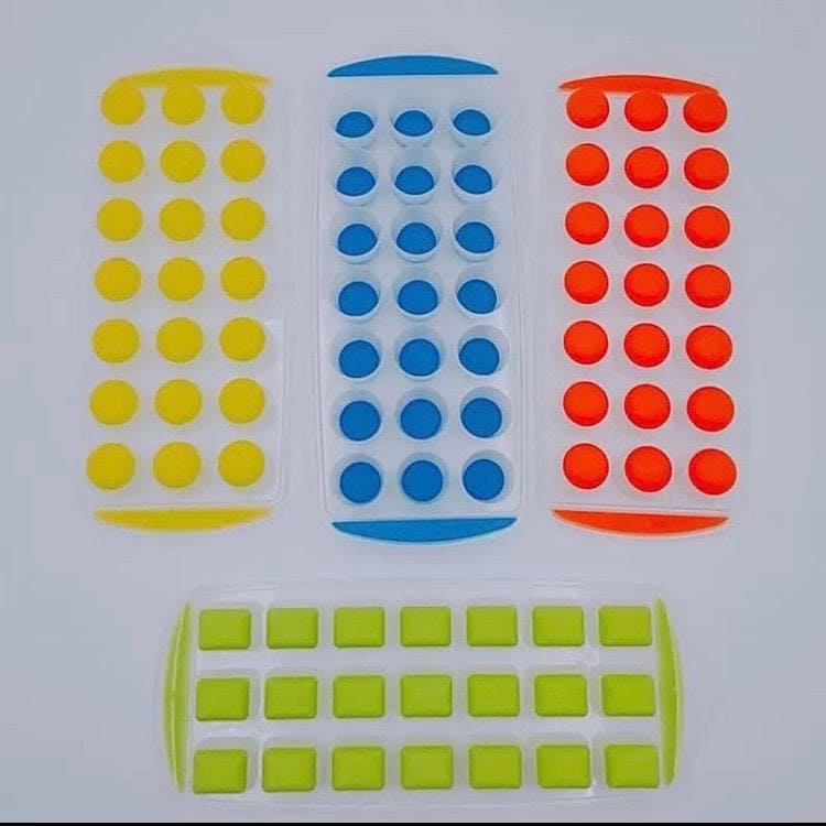 Silicone Pop Up Ice Cube Tray, Round Mini Ice Cube Trays Silicone Pop Up Ice Cube Tray, Round Mini Ice Cube Trays